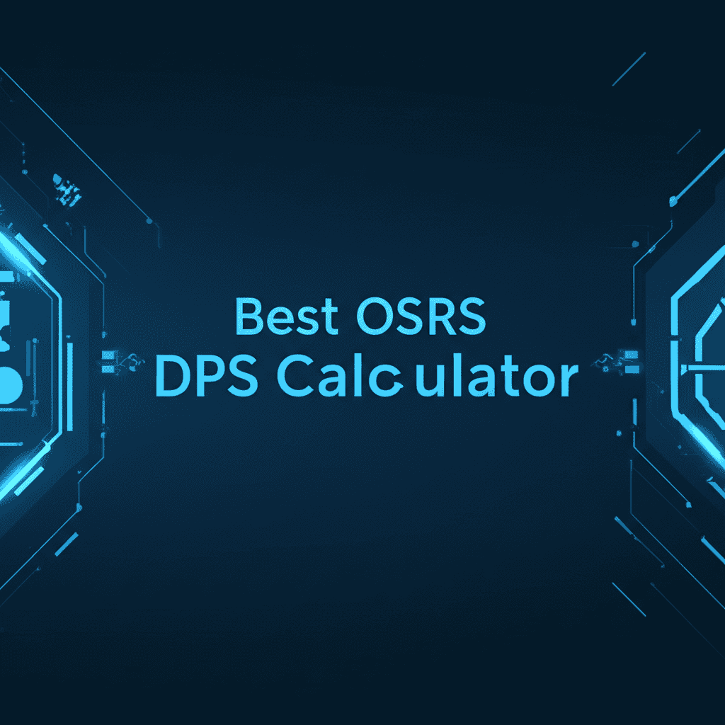 An illustration representing a DPS Calculator OSRS interface with game elements