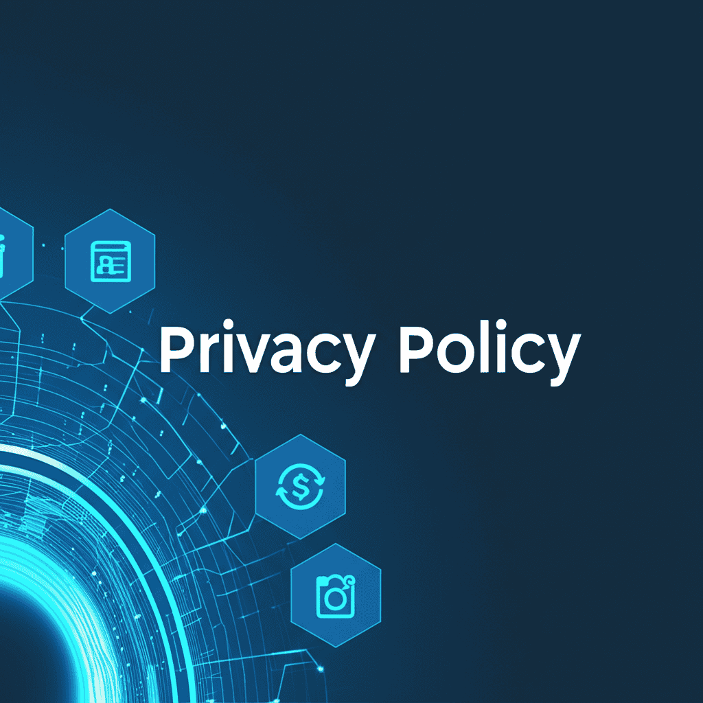 An illustration representing data privacy and security with a shield icon and digital locks.